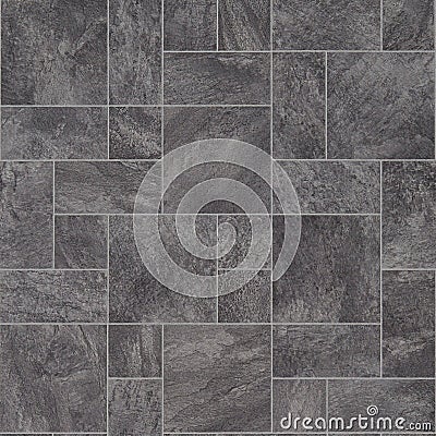 Grey Stone Tile Effect Vinyl Flooring Stock Photo