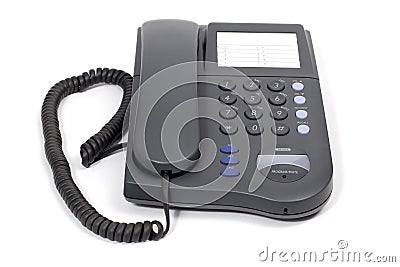 Grey telephone Stock Photo