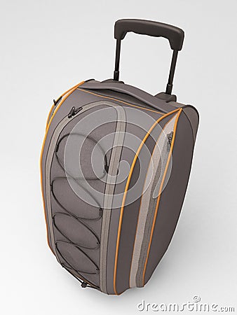 Grey travel bag Stock Photo