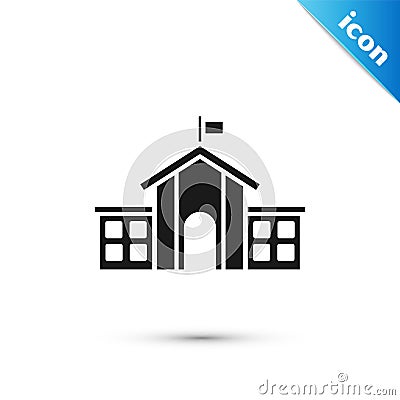 Grey United States Capitol Congress icon isolated on white background. Washington DC, USA. Vector Vector Illustration