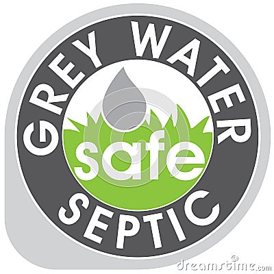 Grey Water & Septic Safe Icon Stock Photo