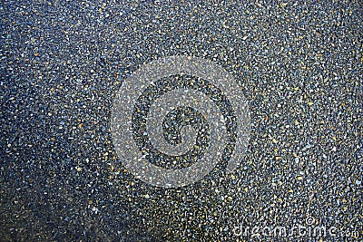 Grey wet asphalt with various stones Cartoon Illustration