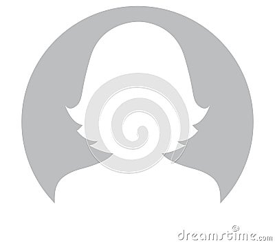 Grey Woman Avatar Stock Photo