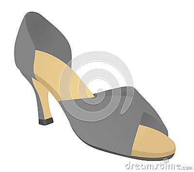 Grey woman sandal Vector Illustration