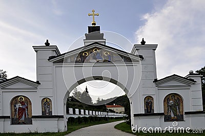 Grgeteg monastery. Serb Orthodox monastery 1717 in Grgeteg in Stock Photo