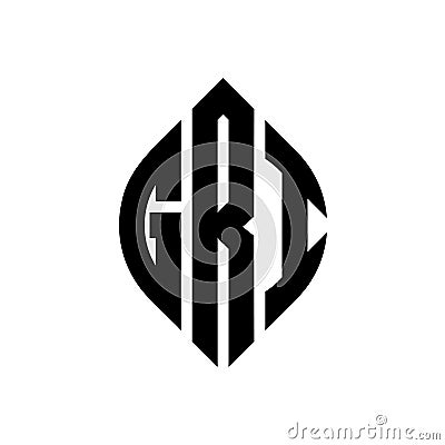 GRI circle letter logo design with circle and ellipse shape. GRI ellipse letters with typographic style. The three initials form a Vector Illustration