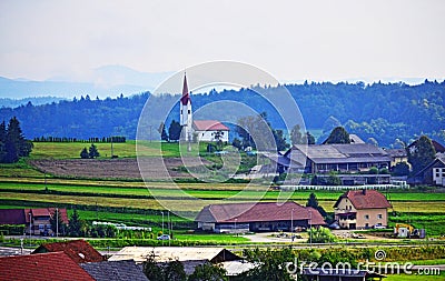 GriÄ pri Trebnjem village beautiful landscape Slovenia Europe Stock Photo