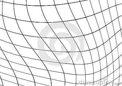 Grid dynamic curved background. Abstract geometric pattern Cartoon Illustration