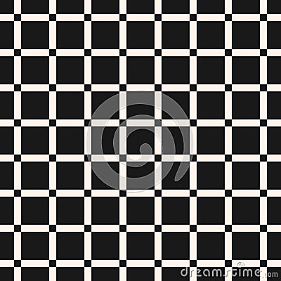 A grid of intersecting lines. Minimalistic checkered pattern with formed squares Vector Illustration