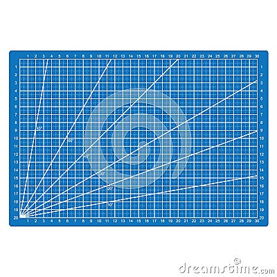 Grid Lines Cutting Mat Craft Scale Plate Card Fabric Leather Paper Board vector Vector Illustration