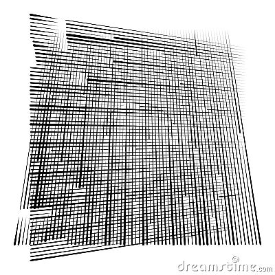 Grid, mesh abstract geometric pattern. segmented intersect lines. crossing dynamic stripes texture. random dashed streaks lattice Vector Illustration