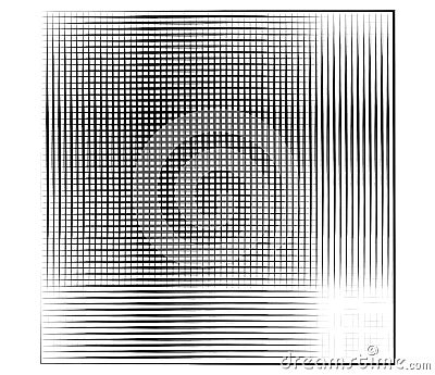 Grid, mesh, graticule with grungy, irregular lines. Grunge checkered grating, trellis, lattern pattern Vector Illustration