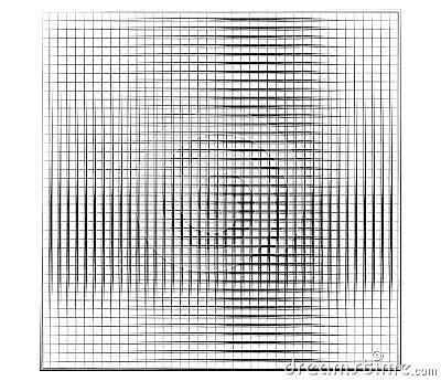 Grid, mesh, graticule with grungy, irregular lines. Grunge checkered grating, trellis, lattern pattern Vector Illustration