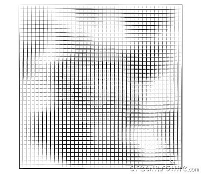 Grid, mesh, graticule with grungy, irregular lines. Grunge checkered grating, trellis, lattern pattern Vector Illustration