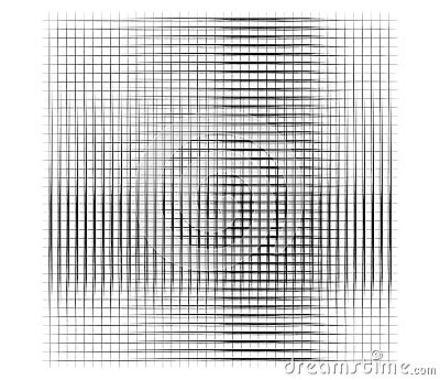 Grid, mesh, graticule with grungy, irregular lines. Grunge checkered grating, trellis, lattern pattern Vector Illustration