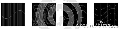 Grid, mesh, grating, trellis, wireframe with distortion, deformation effect. Warp, tweak distort grid Vector Illustration