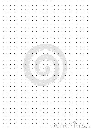 Grid paper. Dotted grid on white background. Abstract dotted transparent illustration with dots. White geometric pattern Vector Illustration