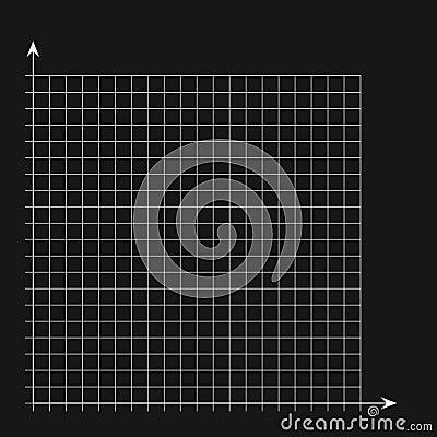 Grid paper. Mathematical graph. Cartesian coordinate system with x-axis, y-axis. Squared background with color lines Vector Illustration