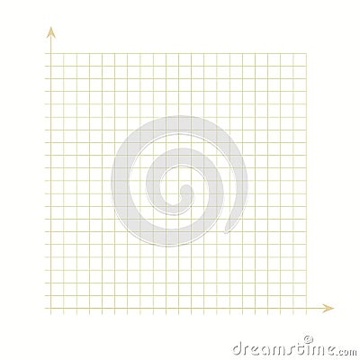 Grid paper. Mathematical graph. Cartesian coordinate system with x-axis, y-axis. Squared background with color lines Vector Illustration