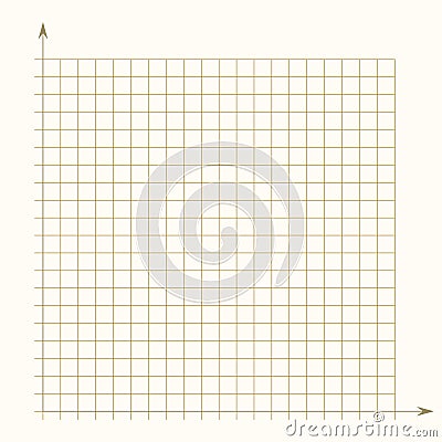 Grid paper. Mathematical graph. Cartesian coordinate system with x-axis, y-axis. Squared background with color lines Vector Illustration