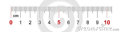 Grid for a ruler of 100 millimeters, 10 centimeters. Calibration grid. Value division 1 mm Stock Photo