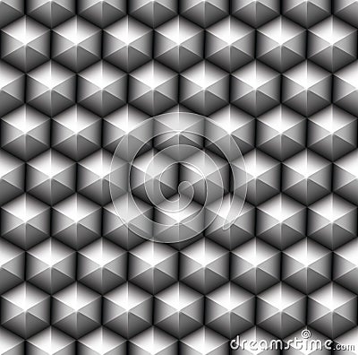 Grid of seamless hexagons Vector Illustration