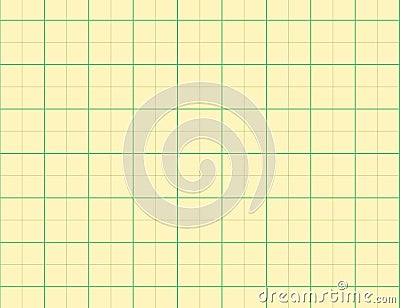 Grid square graph line full page on yellow background . Illustration Stock Photo