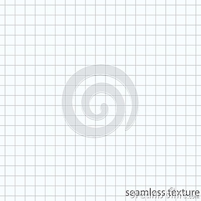 Grid vector seamless texture. Similar to paper background. Geometric repeatable simple striped pattern Vector Illustration