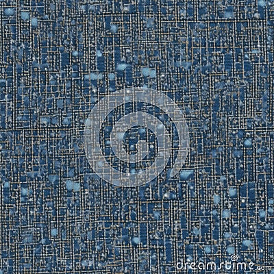 A gridded blue denim background with intentional paint splatters, suited for contemporary design projects and stylish Stock Photo