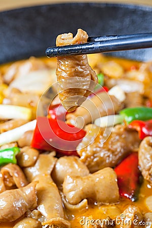 Griddle Pork Intestines 2 Stock Photo