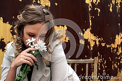 Grief of the girl Stock Photo