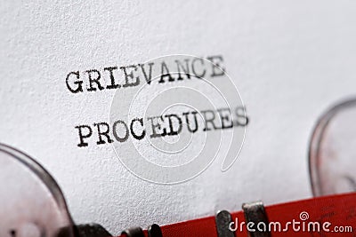 Grievance procedures concept Stock Photo