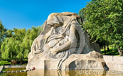 The Grieving Mother, a sculpture on the Mamayev Kurgan in Volgograd, Russia Stock Photo