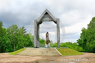 Grieving mother, Ufa, Russia Stock Photo