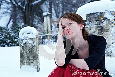 Grieving Teen Stock Photo