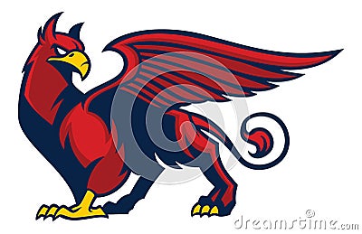 Griffin creature mascot Vector Illustration