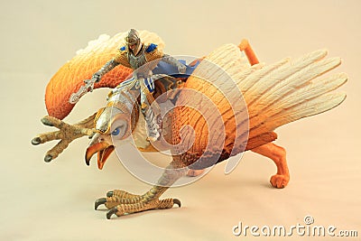 Griffin figurine toy Stock Photo