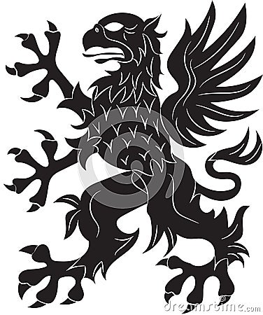 Griffin heraldry symbol Vector Illustration