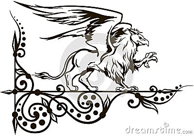 Griffin a mythical animal vector illustration Vector Illustration