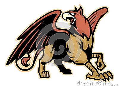 Griffin mythology creature mascot Vector Illustration