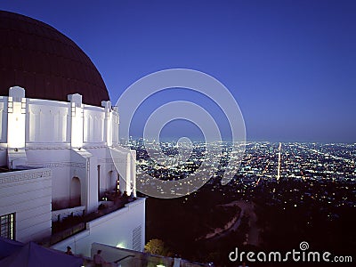 Griffith Observatory at night Editorial Stock Photo