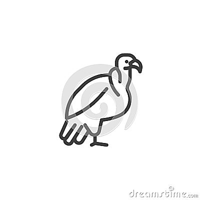 Griffon vulture line icon Vector Illustration