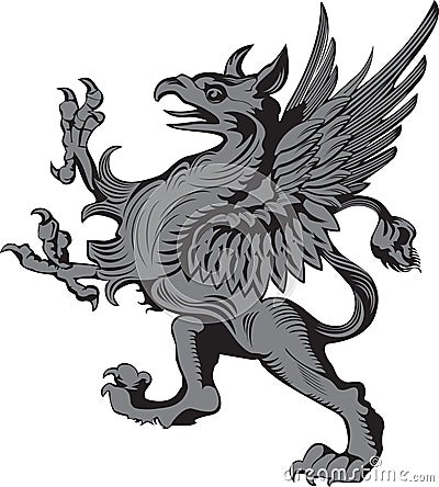 Grifon heraldic symbol Vector Illustration