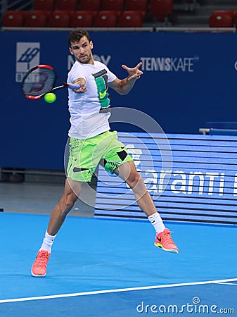 Grigor Dimitrov training on the court Editorial Stock Photo