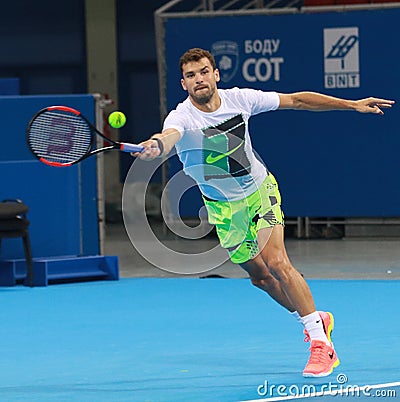 Grigor Dimitrov training on the court Editorial Stock Photo