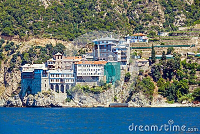 Grigoriou Monastery, Mount Athos Stock Photo