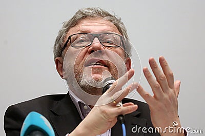 Grigory Yavlinsky a candidate for the post of president of the Russian Federation Editorial Stock Photo