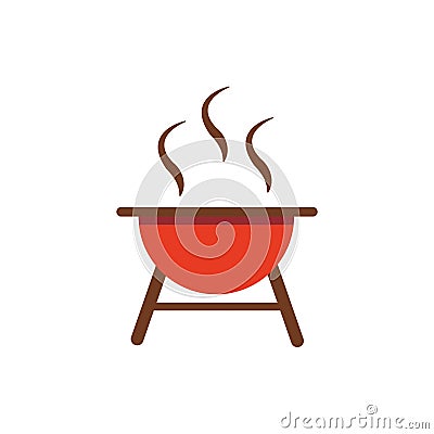 Grill barbecue icon on white background Vector Illustration