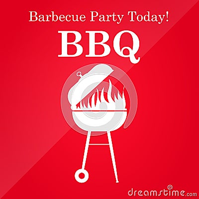 Grill or barbeque vector template. Vector Illustration