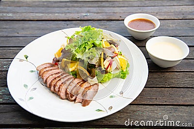 Duck Breast with Orange Sauce Stock Photo